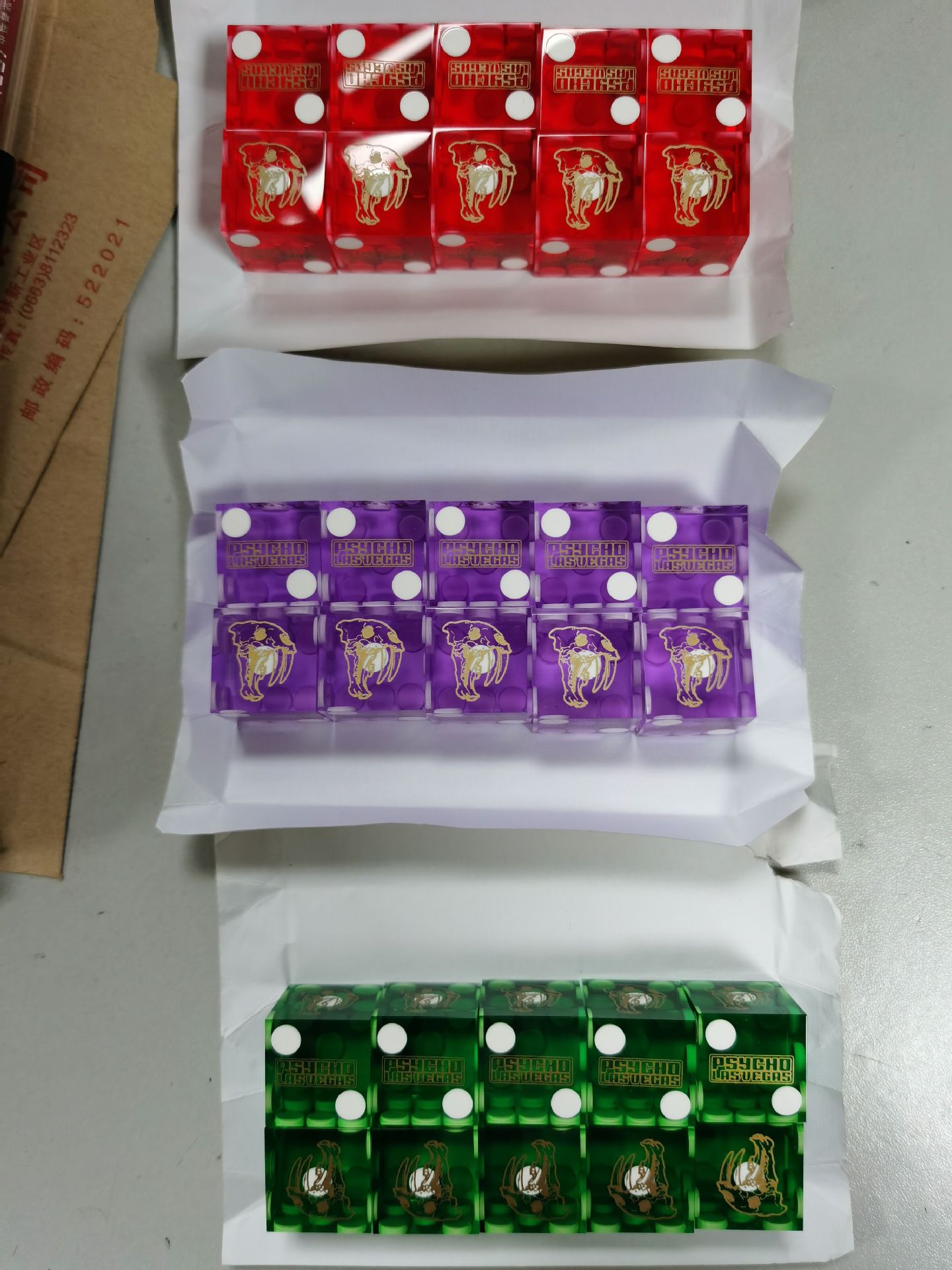 19mm高档骰子印金色