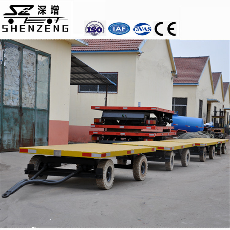 非标平板运输车 串联小拖车  3T机场行李拖车 站台转运板车