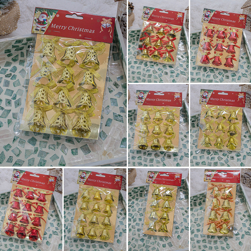 Decoraciones de Navidad personalizadas de plástico 3cm campana colgante decoración creativa de Navidad colgante hecho a mano