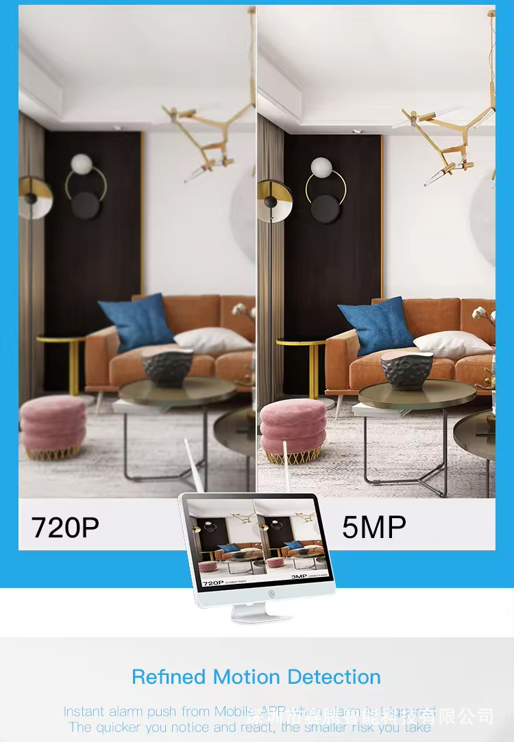 Sınır ötesi çok satan 4 yollu 8 yollu kablosuz ekran izleme video kaydedici ekran NVR seti WiFi kamera