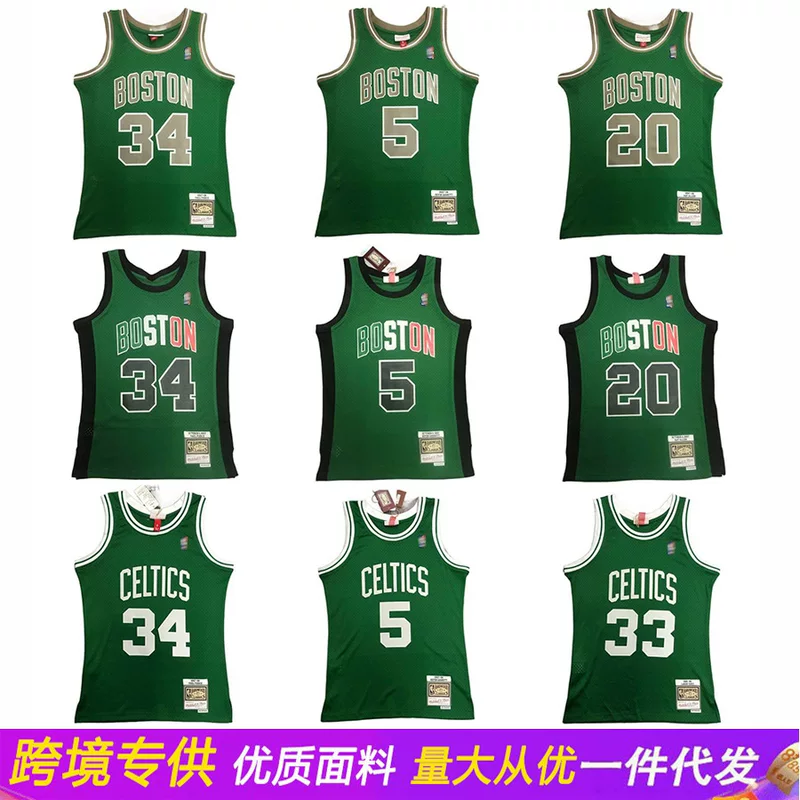 Оптовая MN термическая давление 08 Celtics ретро джерси Пирс 34 Гарнетт 5 Рир Allen горячее давление баскетболные формы