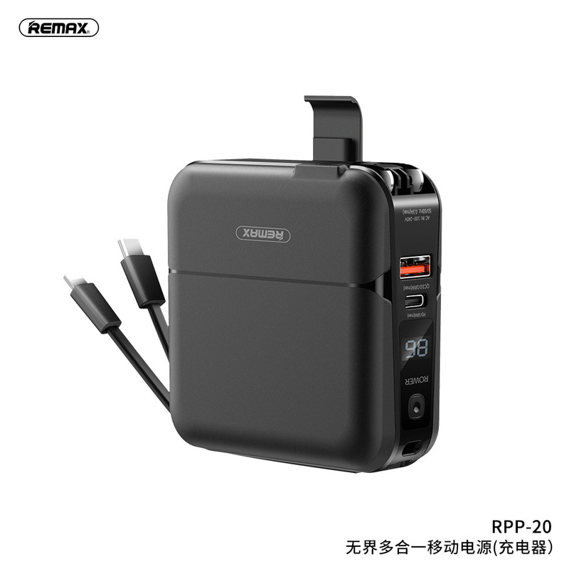 REMAX の人気のアンビリティフル Apple 16 に適したプラグ付きケーブル パワーバンク付き急速充電モバイル電源 3C 認証|undefined