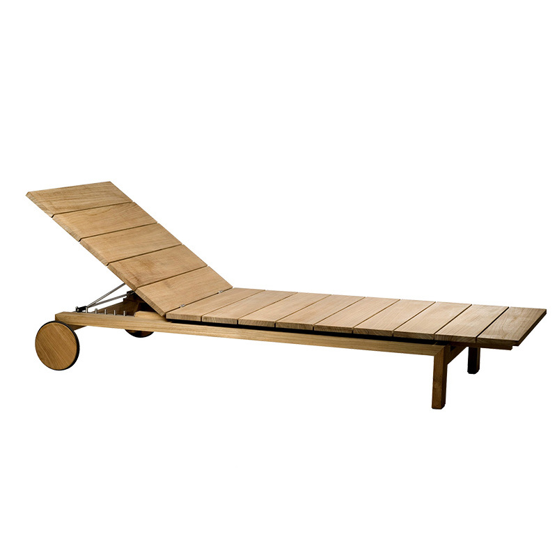 Cama de teca al aire libre patio villa piscina sillón jardín al aire libre alojamiento balcón arena impermeable madera maciza cama