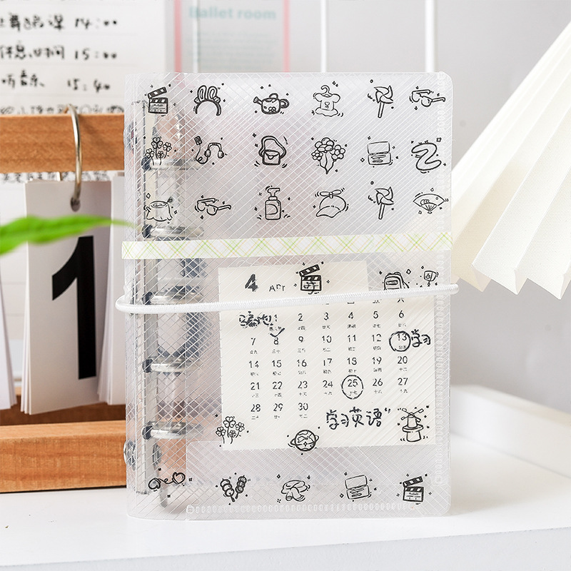 Linda ilustración divertida, transparente, impermeable, cinta de pet, caja de bricolaje, diario de cuenta manual, pegatinas creativas lindas transfronterizas