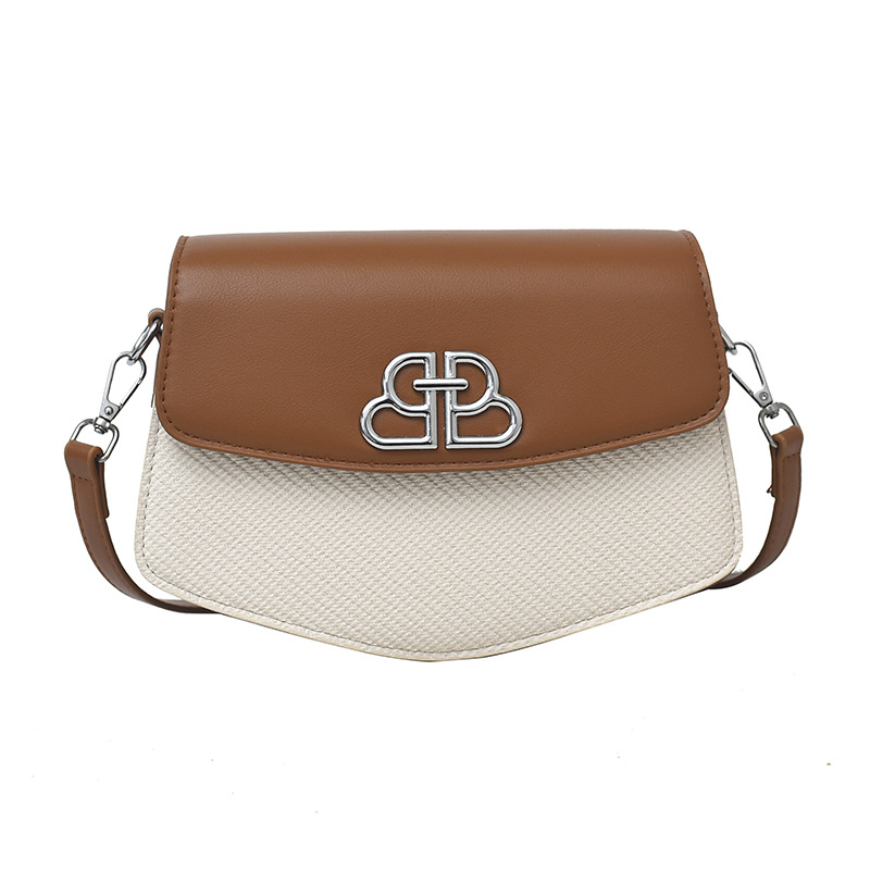 Bolso de diseño de nicho para mujer verano 2025 nueva moda retro bandolera bolso cuadrado pequeño de color de contraste de alta calidad