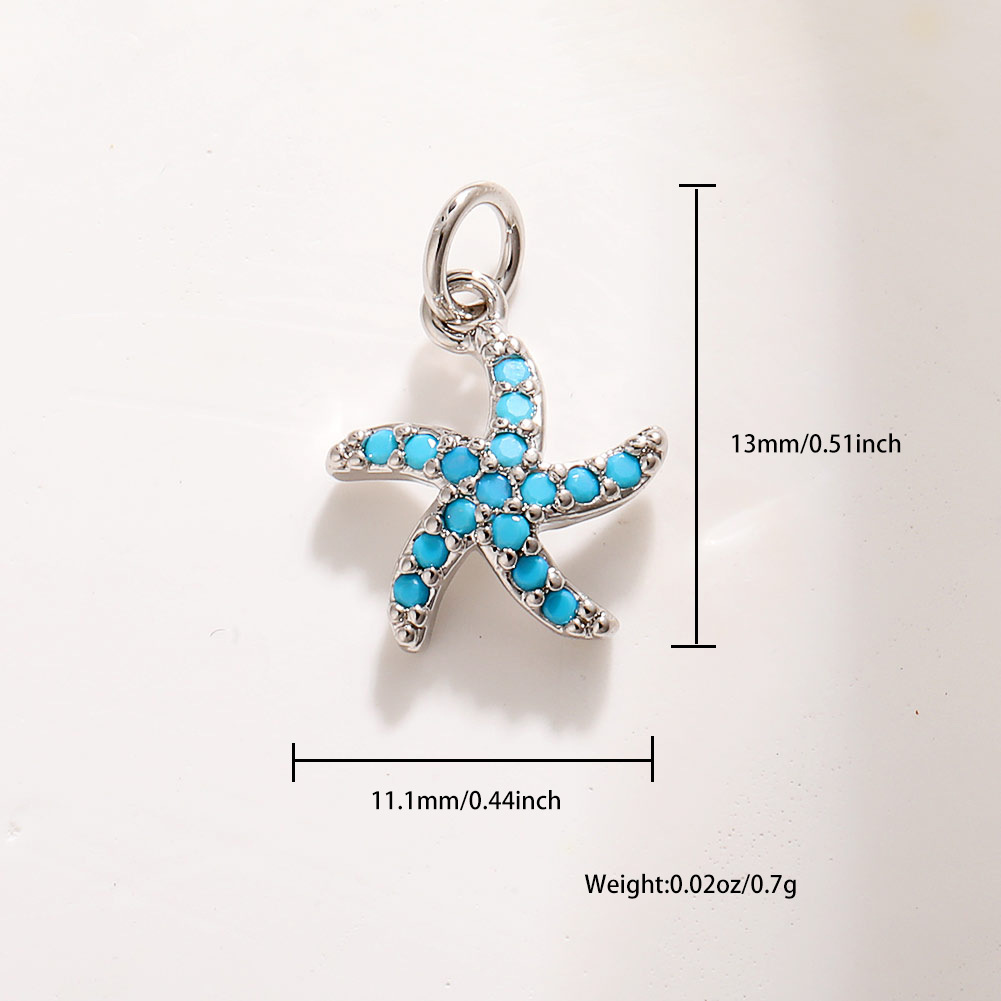 2g Weight Pendant Jewelry Making Type DIY Jewelry Accessories Classification 1 Piece Quantity Copper Material Scallop, Starfish, Conch Pattern All Seasons Season Plating Design Retro, Classic Style Style 1 Piece Copper Scallop Starfish Conch Pendant DIY Jewelry Accessories 31