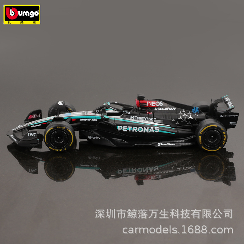 比美高1:43ベンツw 15モデル44号2024レーシングモデルシミュレーション合金f 1方程式レーシングカー|undefined