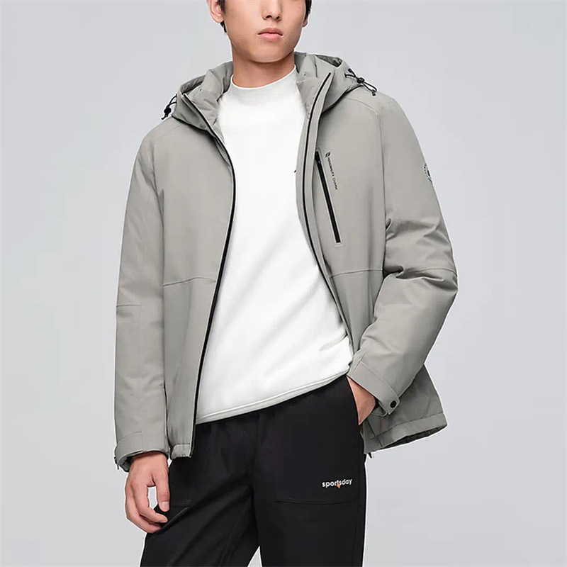 Brand Cut Label Men's New Winter Solid Color Drawstring Hooded Youth Fashion Warm Casual down Jacket Y4Y077