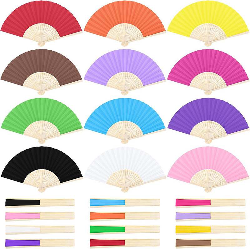 Cross-Border Popular White Wedding Paper Fan White Invitation Card Fan DIY Paper Fan 7inch Blank Folding Fan Cross-Border Popular White Wedding Paper Fan White Invitation Card Fan DIY Paper Fan 7inch Blank Folding Fan
