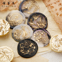 Yumowen original fire paint seal twenty-four solar terms Ⅱ national style ink sealing wax decorative seal