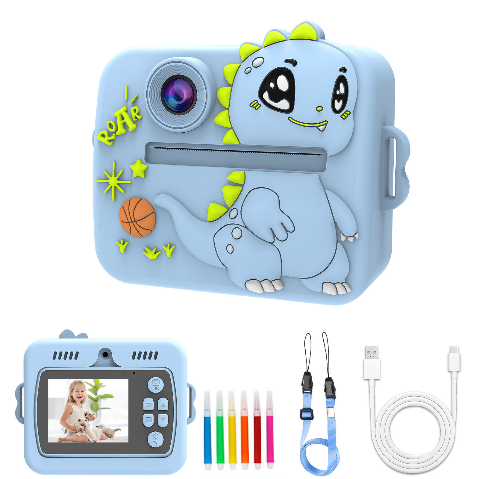 파란색 공룡(카드 없음) + 정교한 포장