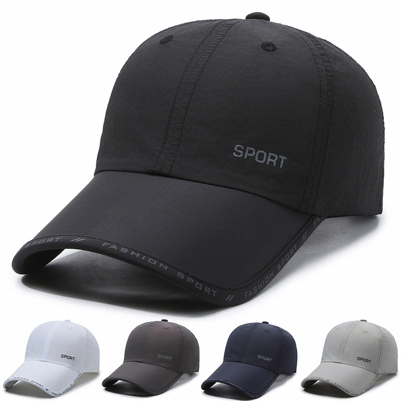 Spring/Summer New Outdoor Light Thin Baseball for Men's Sunshade Sunscreen Simple and Fashionable Breathable Quick_voghion.com