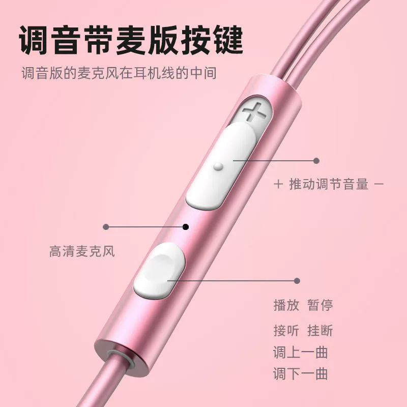 Metal headphones, mobile phone, wire control, for import, wholesale