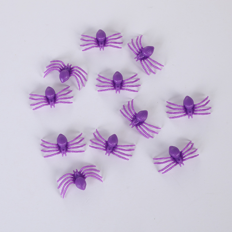 Mini telaraña de halloween, pequeña telaraña de color, dibujos animados de plástico, pequeña telaraña, accesorios decorativos a mano DIY