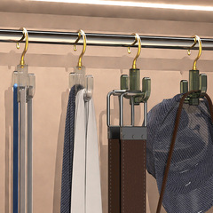 Cactus 360° Rotatable Hook: Sleek, Lightweight Wardrobe Organizer—No Drilling Needed for Hanging Ties, Belts, Scarves, Bags, and Jewelry Hooks