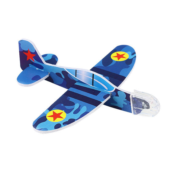Cartoon hand throwing mini bubble small plane DIY puzzle children's educational toys kindergarten gift aviation model