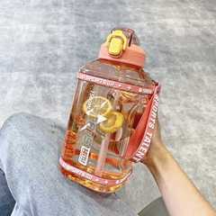 A5L新款果凍色噸頓桶水杯男士運動健身水壺高顏值容量噸桶噸杯子