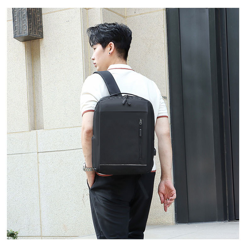 New USB port charging backpack for business commuting, large-capacity casual and simple schoolbag undefined