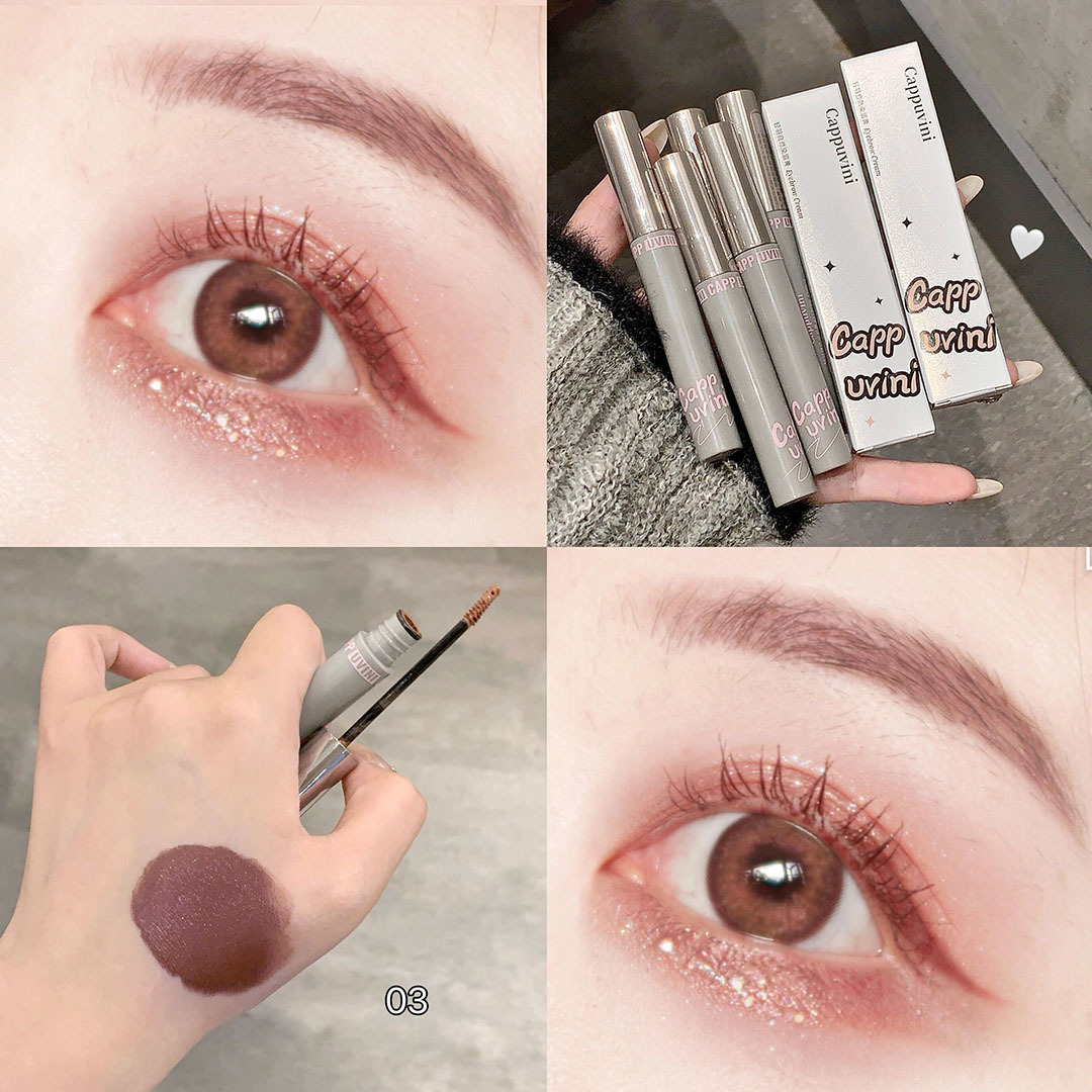 Cappuvini plumas ligeras crema de cejas natural no es fácil de manchar cosméticos cejas maquillaje barato maquillaje de estudiantes