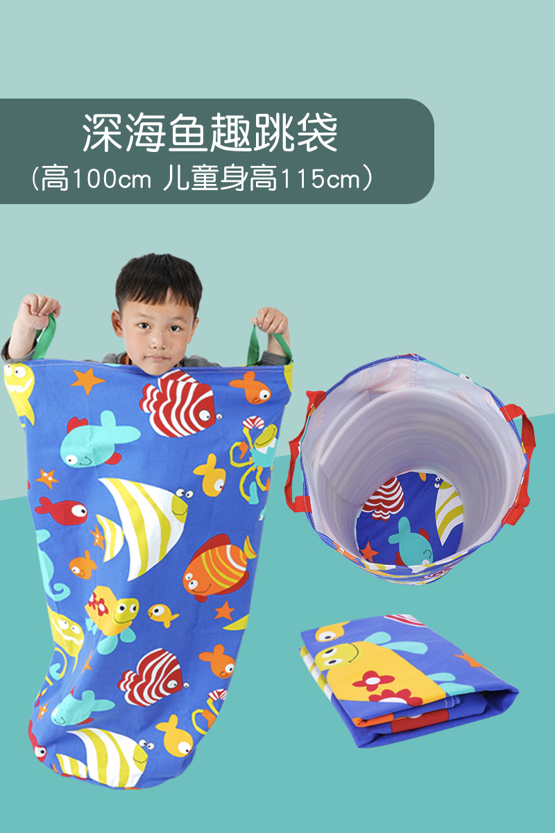 Bolsos de salto de dibujos animados para niños, bolsas de salto de canguro, equipos de salto para niños, entrenamiento sensorial para jardín de infantes, bolsas de tela para juguetes