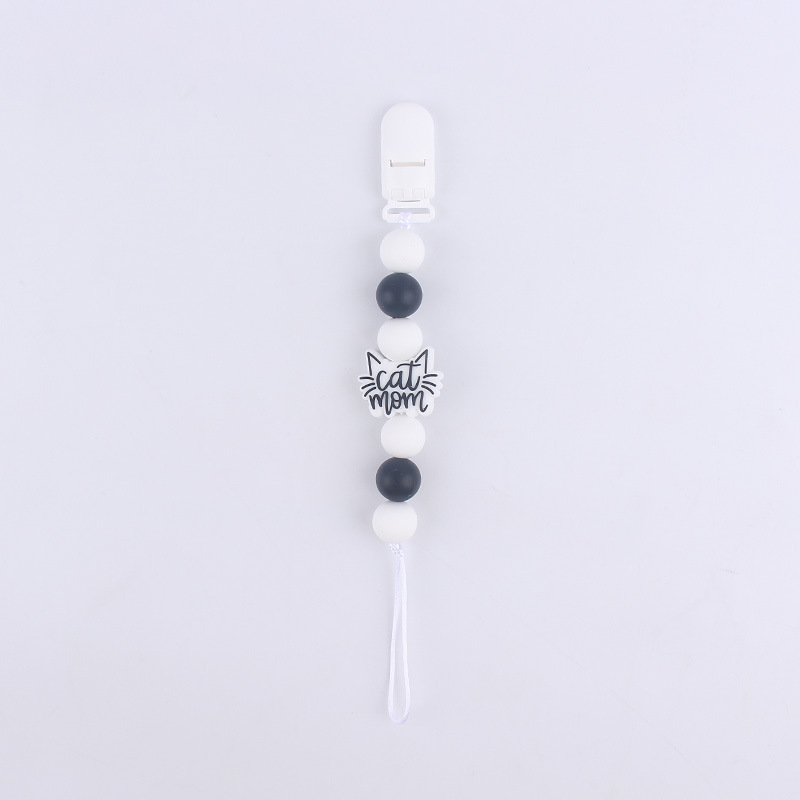 Nuevo bebé suministros chupete cadena creativa DIY dibujos animados estetoscopio pan cuerno mordedor cadena anti-gota