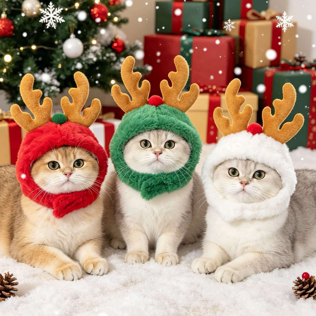 Sombrero de Navidad para Mascotas de Poliéster