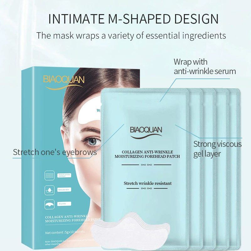 Cross -border for the English version of the water gel forehead, the head sticker, the patch to fades the forehead pattern method pattern export explosion