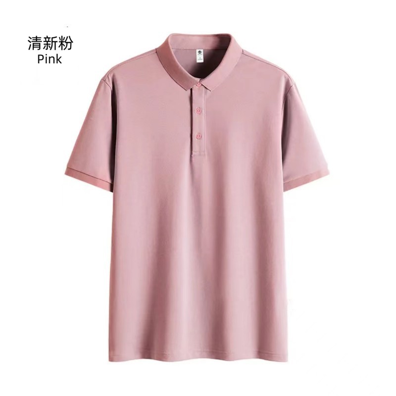 Negocios Camisa de polo de comercio exterior Camiseta de manga corta para hombres solapa suelta verano gama alta TikTok popular Ice Silk Plus size top
