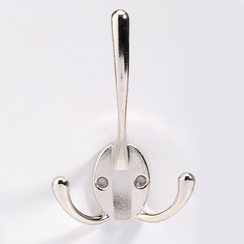 De estilo europeo simple armario gancho de una sola capa de tres ganchos armario de pared colgante negro gancho de la capa de aleación de zinc gancho de la capa