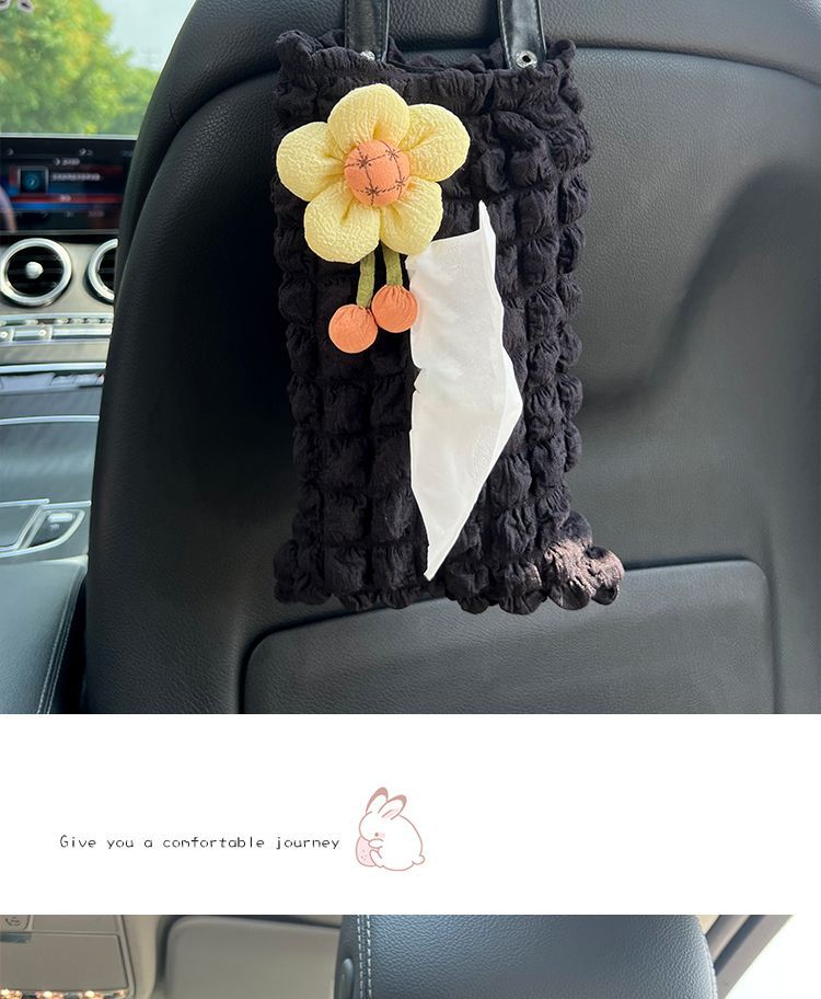 Car Tissue Box Seat Back-mounted Cyber Celebrant Explosive Puff Car Sun Visor Hanging Multifunctional Tissue Pumping