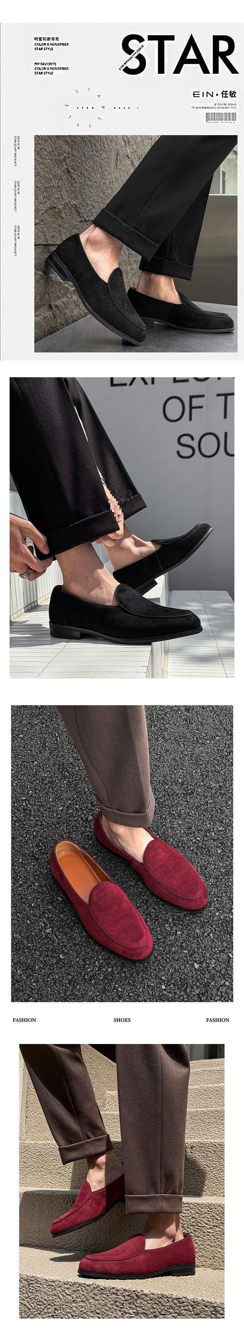 ShoeVault Herren-Slipper mit runder Zehenpartie, elegante Business-Slipper, lässige Derby-Schuhe mit dicker Sohle und erhöhter Absatzhöhe, ideal für Pendler._voghion.com