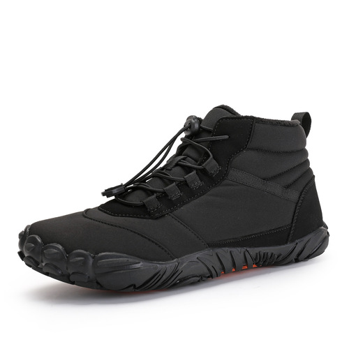 Factory direct sales of new autumn and winter men's cotton shoes with velvet, waterproof, non-slip, shock-absorbing snow boots for couples, high-top cotton boots