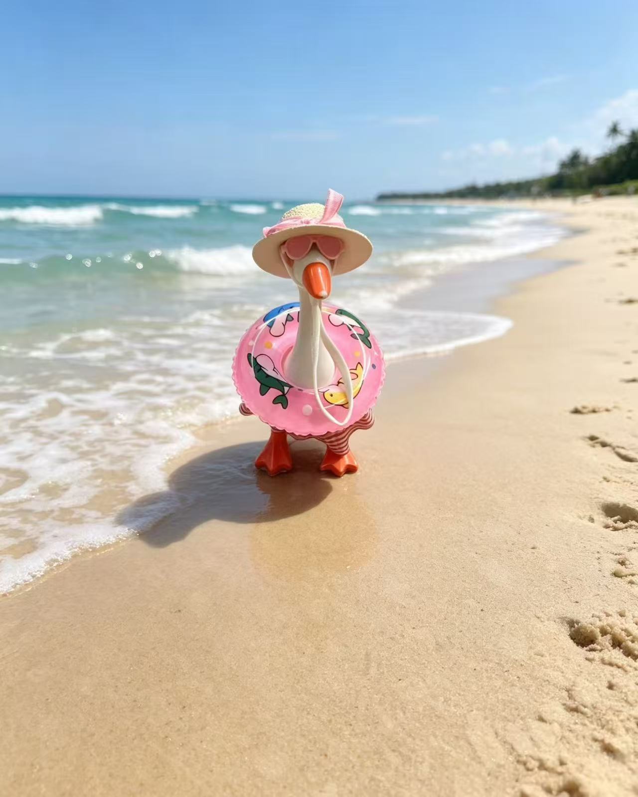 Pink peach holiday goose (4-piece set)