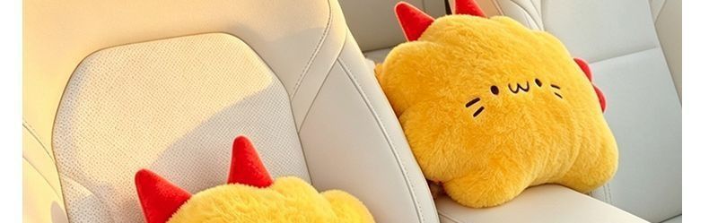 Headrest suitable for all seasons, same style lumbar support cushion, waist-protecting pillow, cartoon car seat cushion, cute car pillow