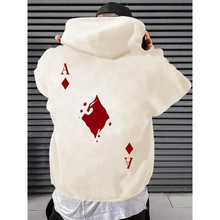 M 46794 Loose Print Casual Hooded Sweatshirt ����ӡ��������