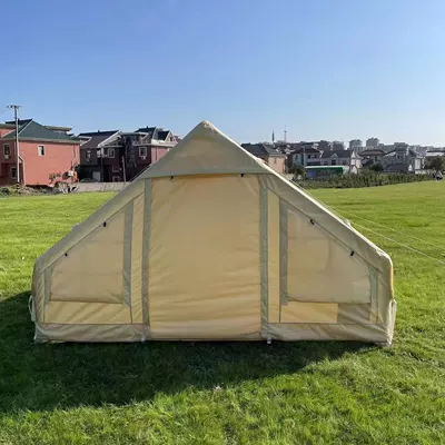 Outdoor Cabin Inflatable Tent Camping Autumn Camping Cotton Cloth Tent Home Waterproof Shade Camp Tent Winter (Çadırlar) - beige-white-more-than-8-people