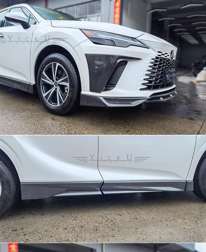 Suitable for 23-25 Lexus Rx350 Modified Trd Carbon Fiber Front Lip, Rear Lip, Side Skirt and Tail Top Wing
