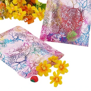 Colorful coral bronzing gift yarn bag/Amazon Christmas packaging small bag/organza bundle pocket