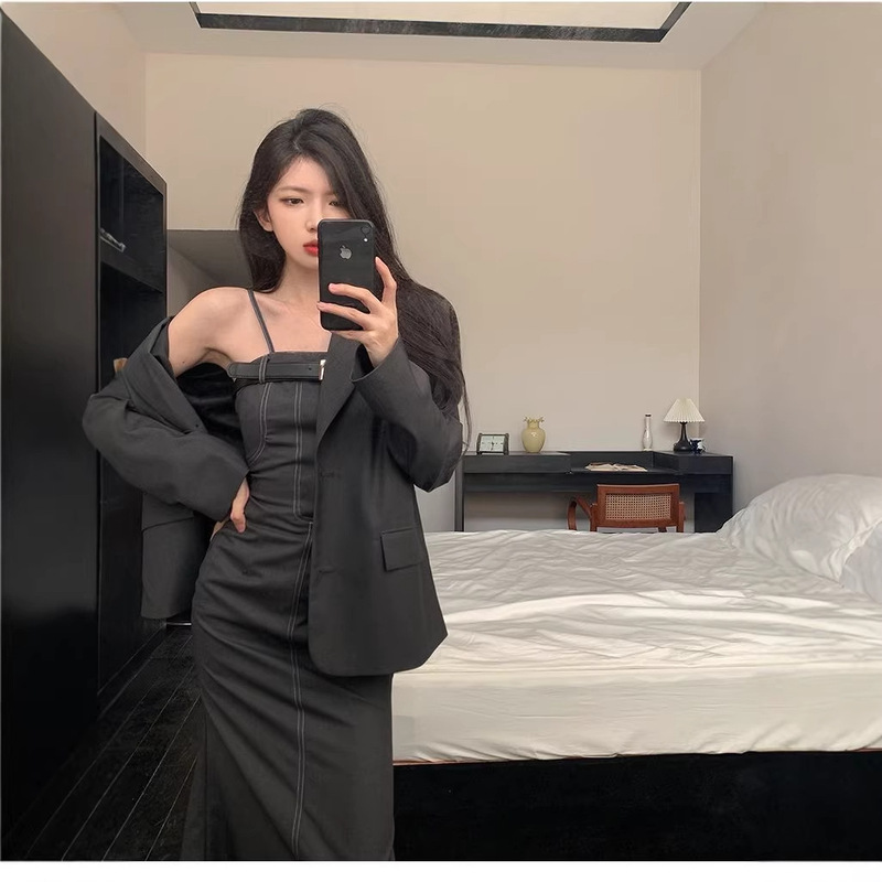 Mature and Stylish Women's Suit Set, 2026 New Spring and Autumn Trendy Fashion Blazer Dress Two-Piece Set