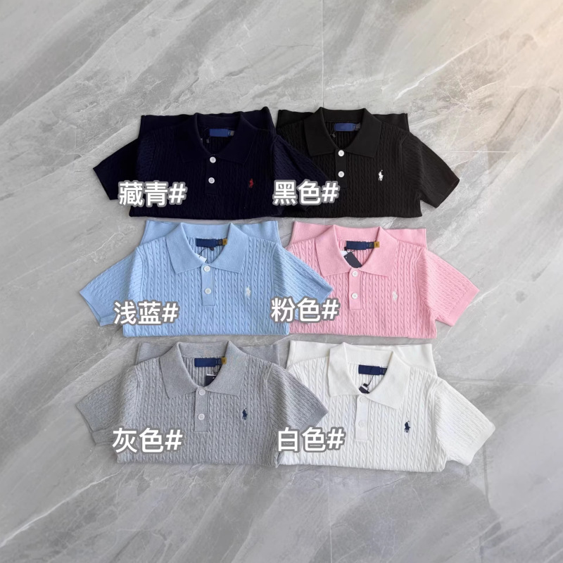 High-End Version with Qr Code for Ralph Lauren Pony Logo Embroidery, Polo Collar Short-Sleeve Knit Shirt High-End Version with Qr Code for Ralph Lauren Pony Logo Embroidery, Polo Collar Short-Sleeve Knit Shirt