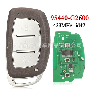 3 düyməli Hyundai Ioniq Smart Card avtomobil açarı 433mhz FSK ID47 95440-G2600