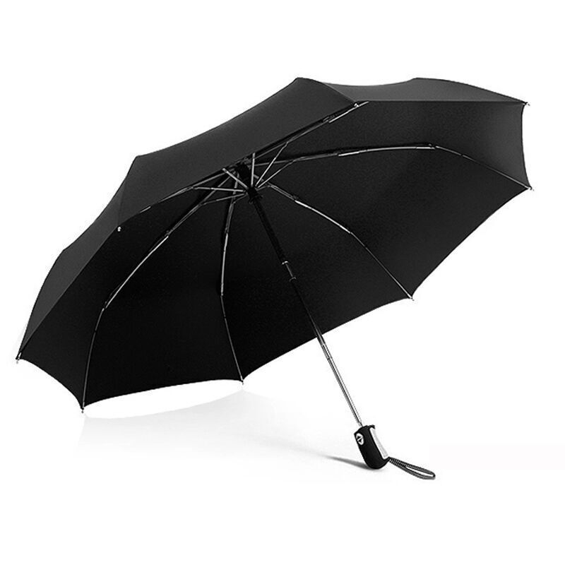 Paradise 3331E Black Upgraded Version Folding 8-Rib Automatic Large Umbrella Wholesale_voghion.com