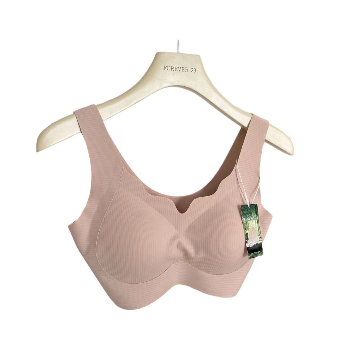 Sin fisuras de elevación de alta calidad estilo a rayas chaleco cómodo push up inalámbrico anti-sagging sujetador de mama ropa interior
