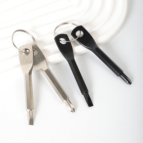 Portable screwdriver outdoor EDC multi-purpose tool mini keychain cross Phillips hex wrench