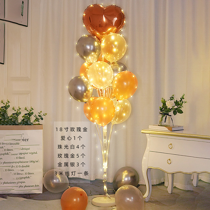Columna de globo rojo flotante para decoración de bodas, cumpleaños y aperturas