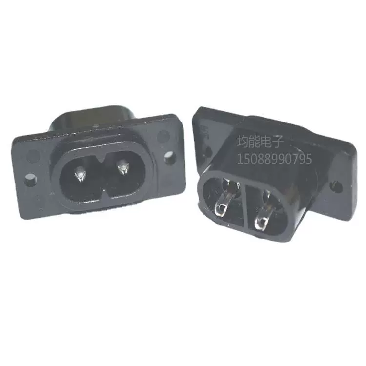 AC电源插座 AC-005八字尾空心两孔插座