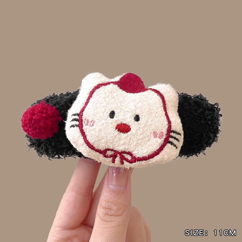 M32 검정 바탕 빨간색 줄무늬 곰돌이