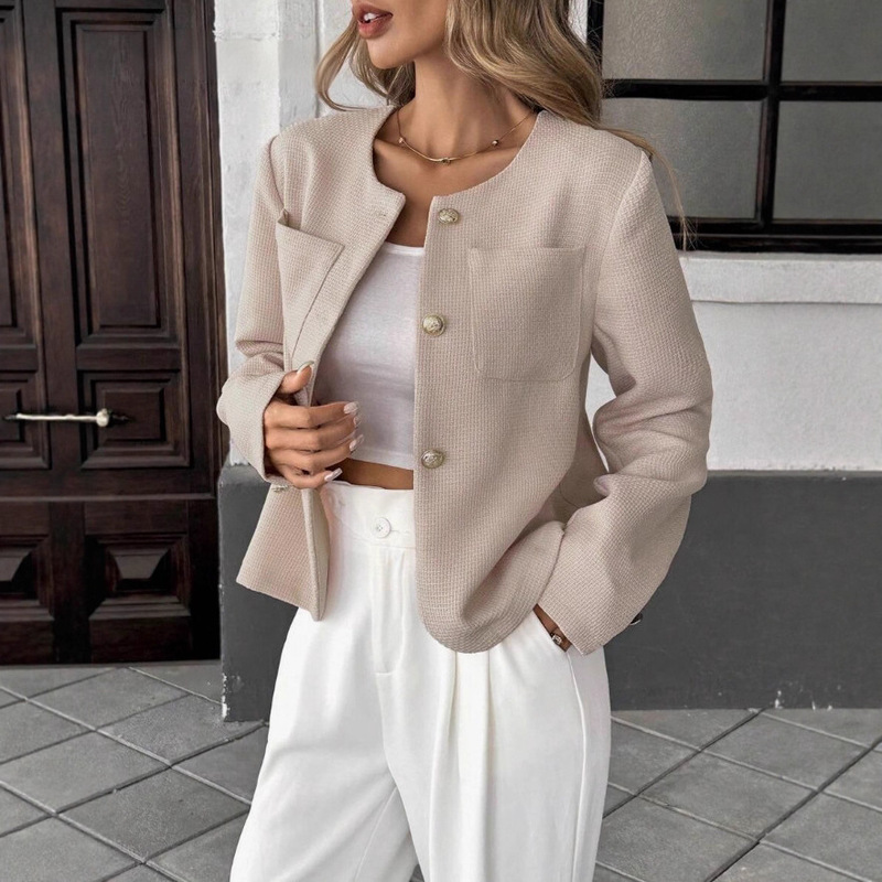 European and American Cross-Border 2025 New Style Chanel-Inspired Jacket for Women, Short Design, Niche Temperament, Tweed British Style Top European and American Cross-Border 2025 New Style Chanel-Inspired Jacket for Women, Short Design, Niche Temperament, Tweed British Style Top