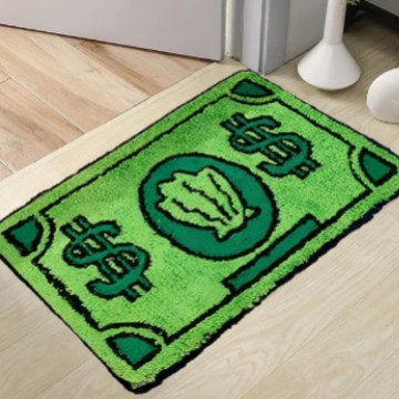 Dollar Bill Rug Green