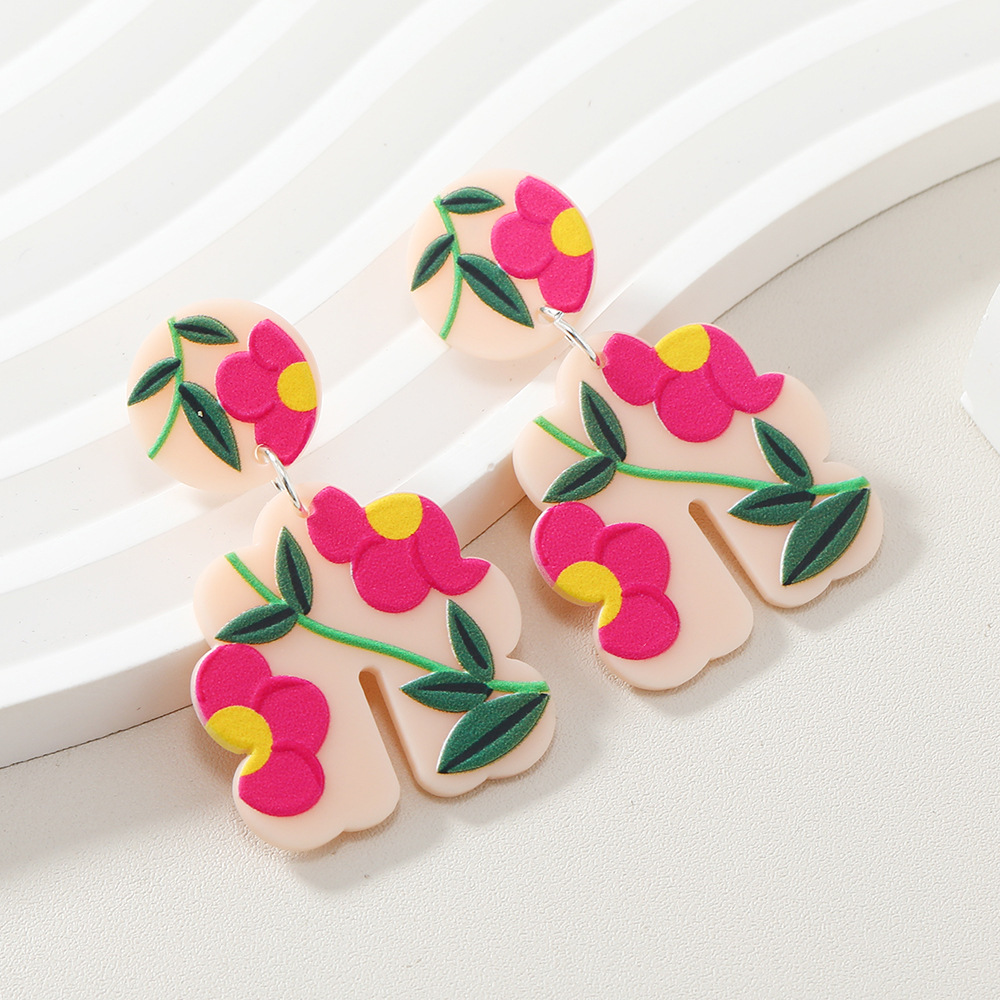Cute universal acrylic small design earrings